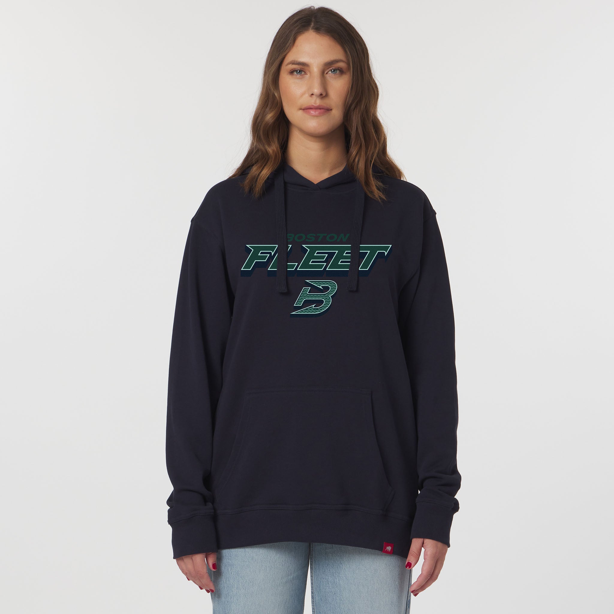 Adult Boston Fleet Sportiqe Velvet Logo Blake Hoodie - Hoodie in Navy