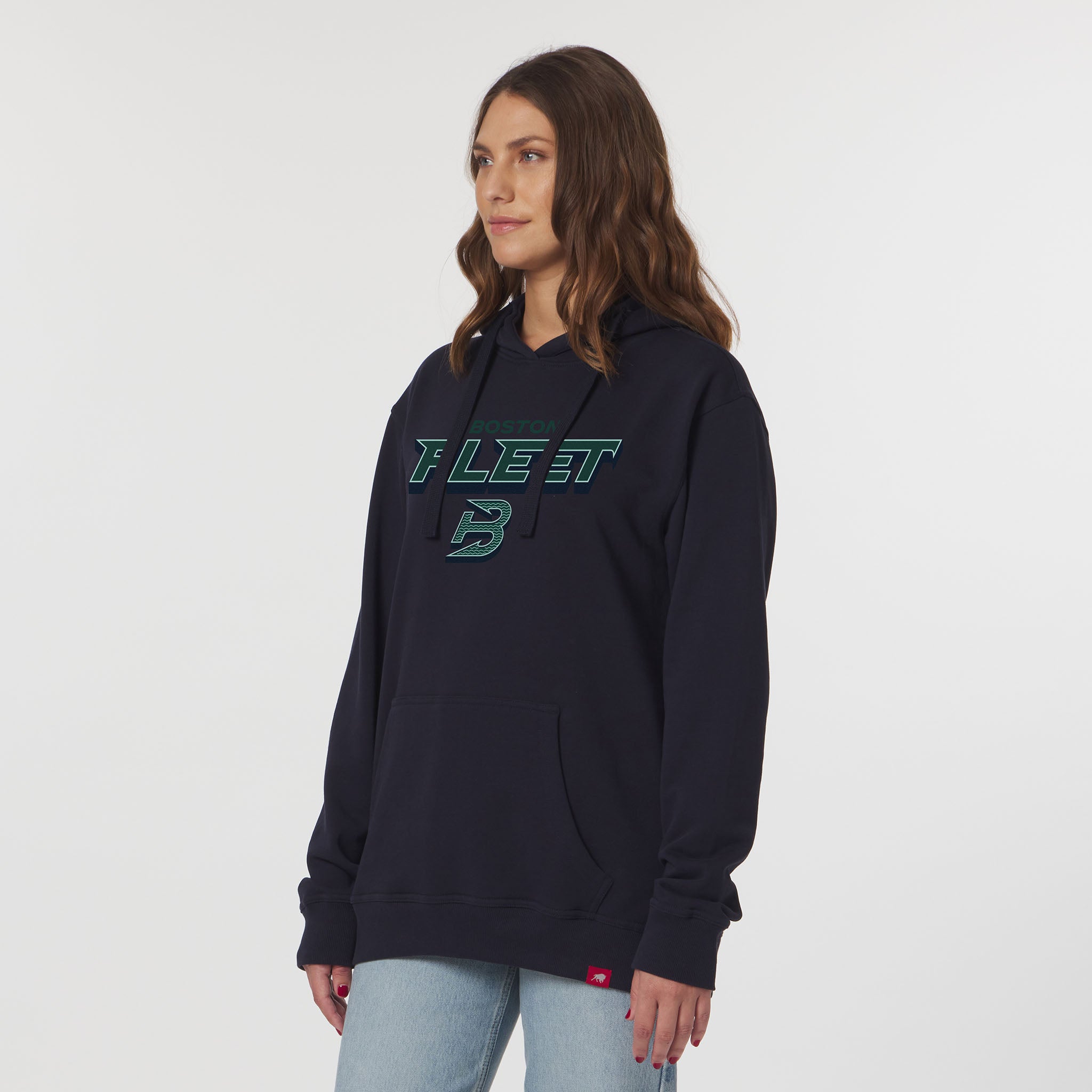 Adult Boston Fleet Sportiqe Velvet Logo Blake Hoodie - Hoodie in Navy