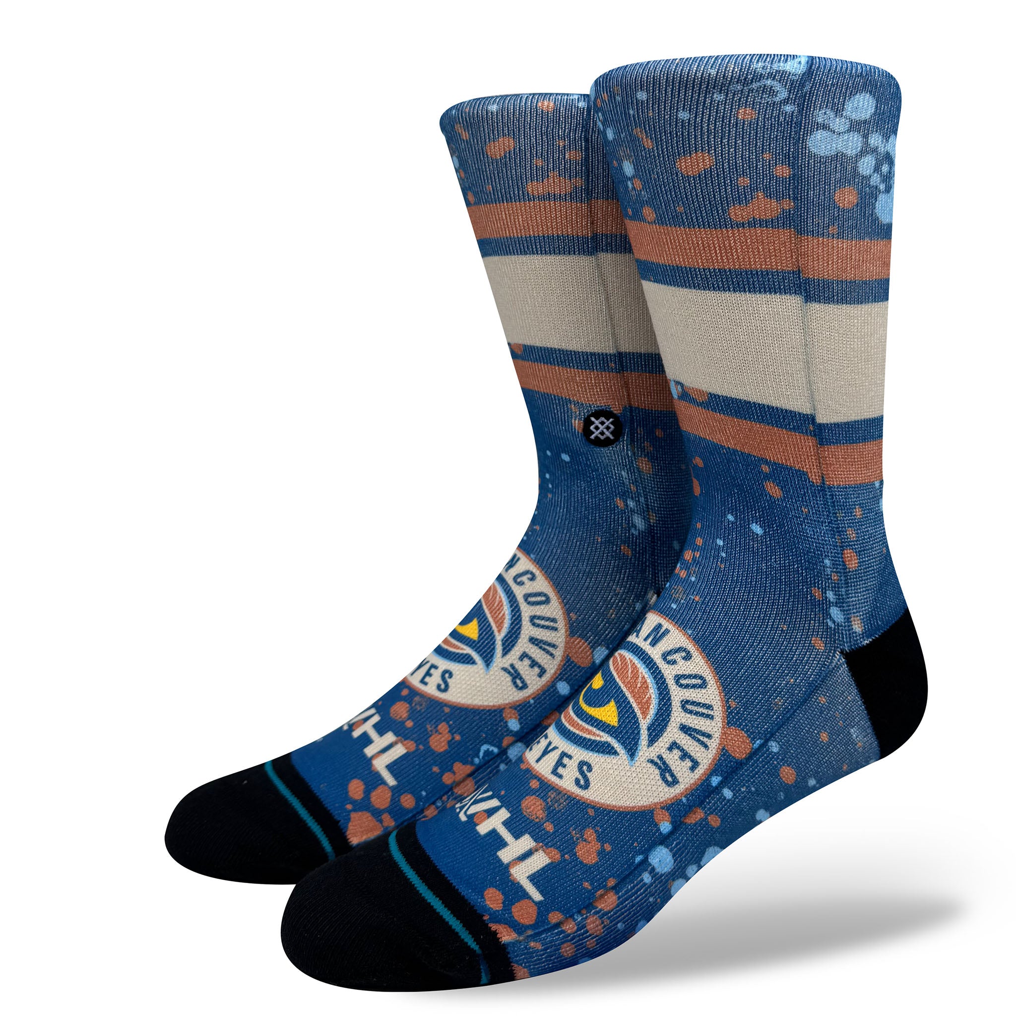 Adult Vancouver Goldeneyes Splatter Socks - Socks in M