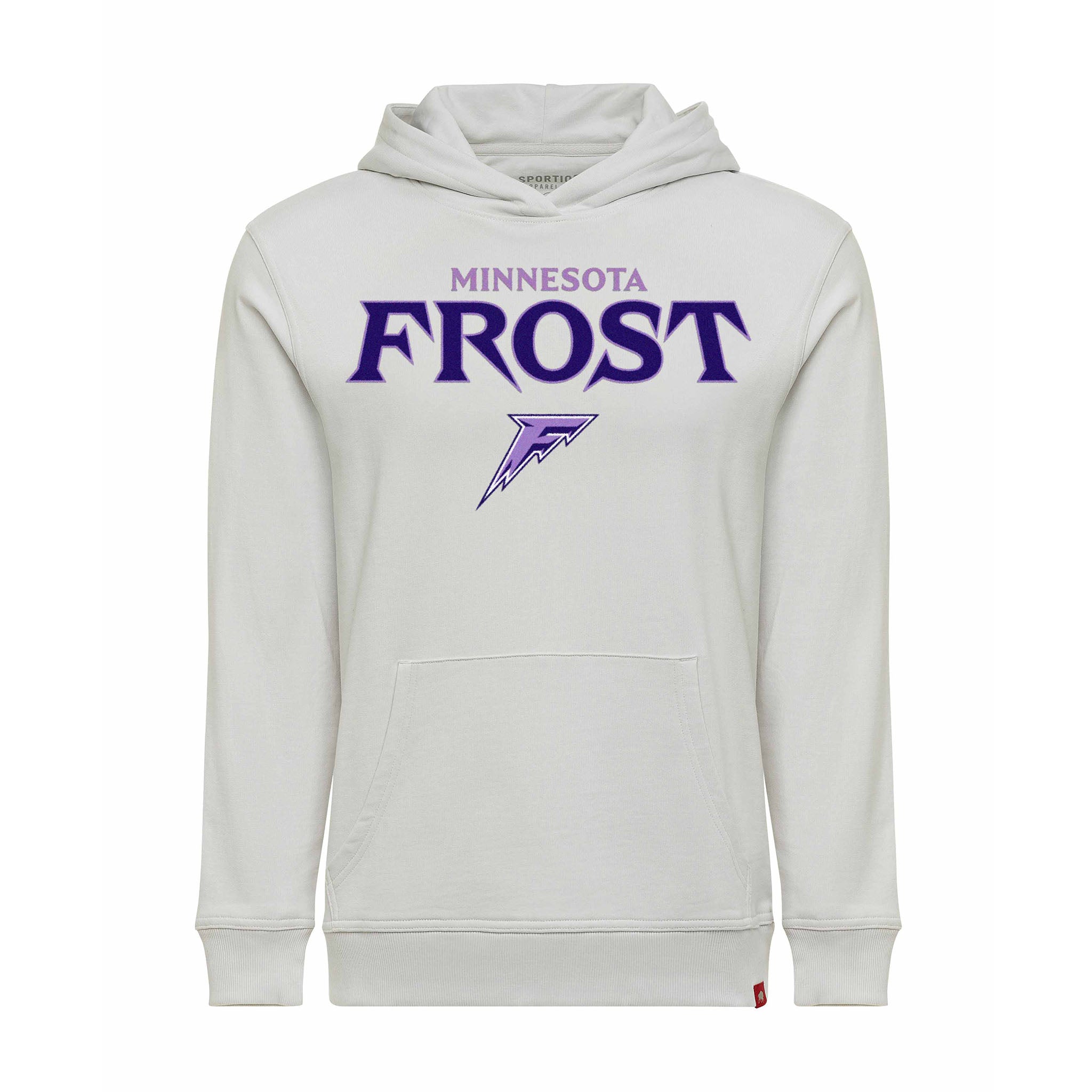 Adult Minnesota Frost Sportiqe Velvet Logo Drake Hoodie - Hoodie in Stone