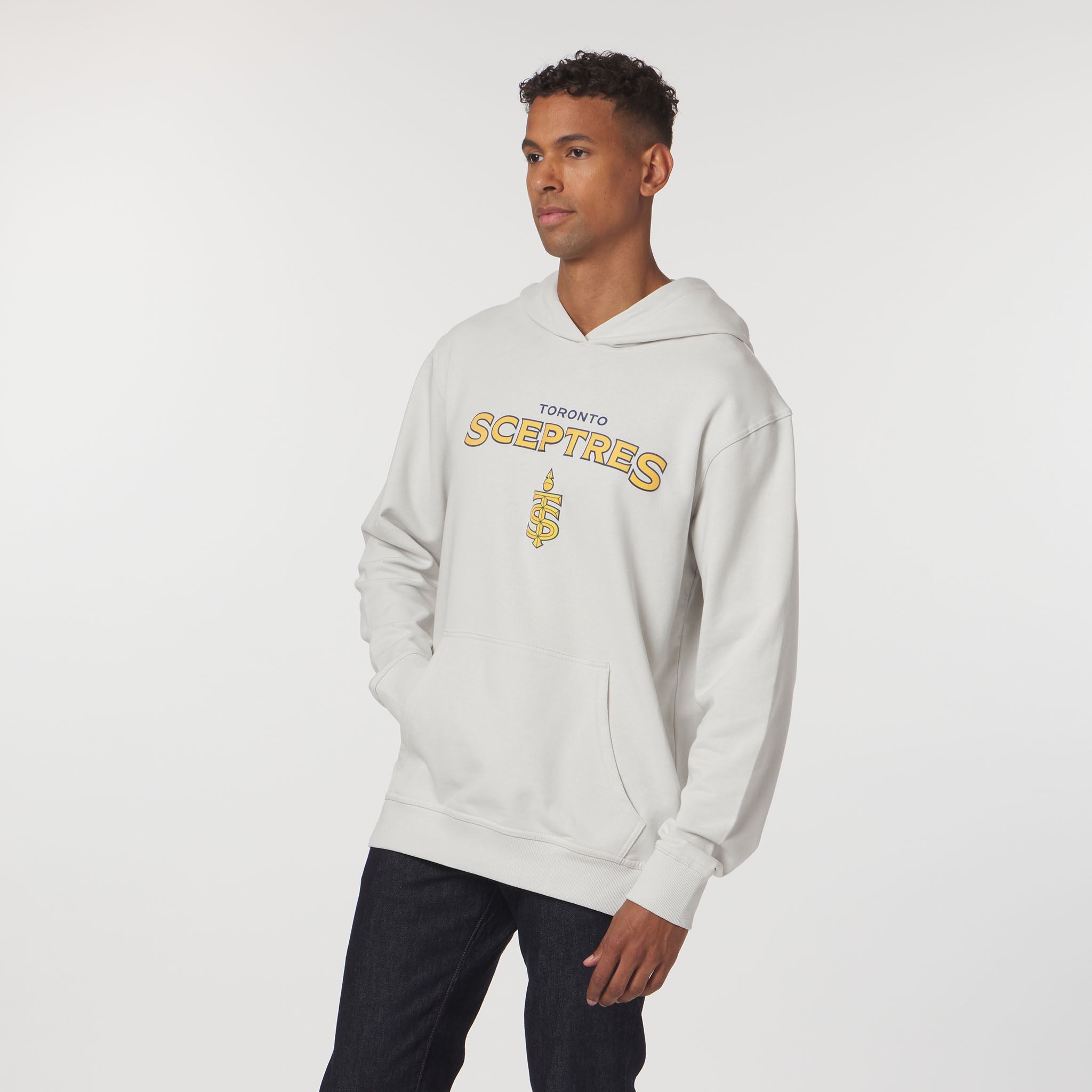 Adult Toronto Sceptres Sportiqe Velvet Logo Drake Hoodie - Hoodie in Stone