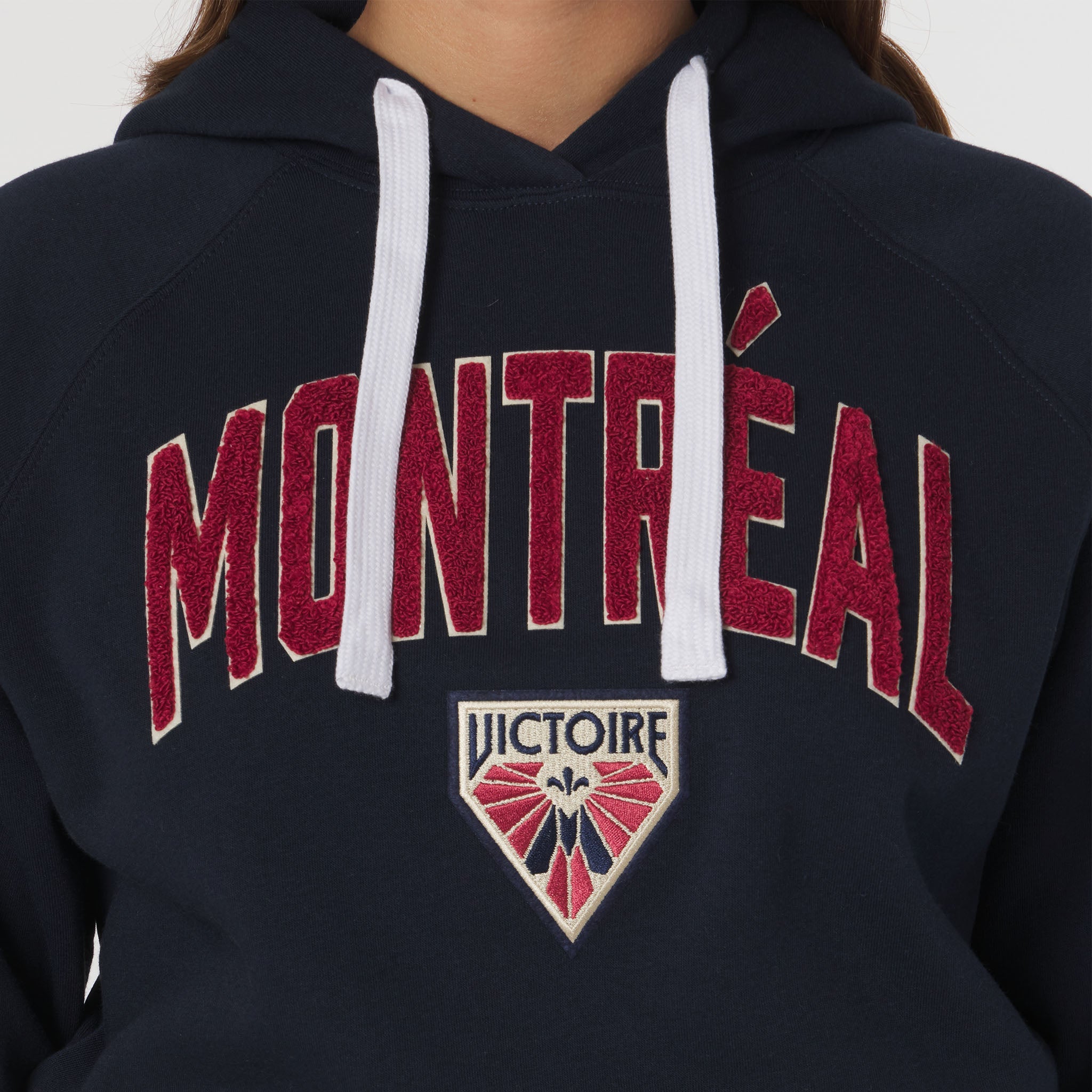 Adult Montreal Victoire Sportiqe Velvet Logo Blake Hoodie - Hoodie in Navy