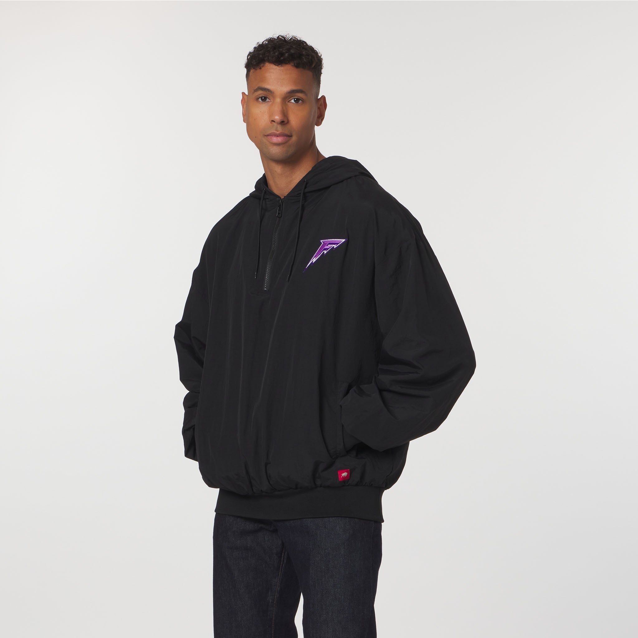 Adult Minnesota Frost Sportiqe Logo Winfield 1/4 Zip Jacket - Jacket in Black