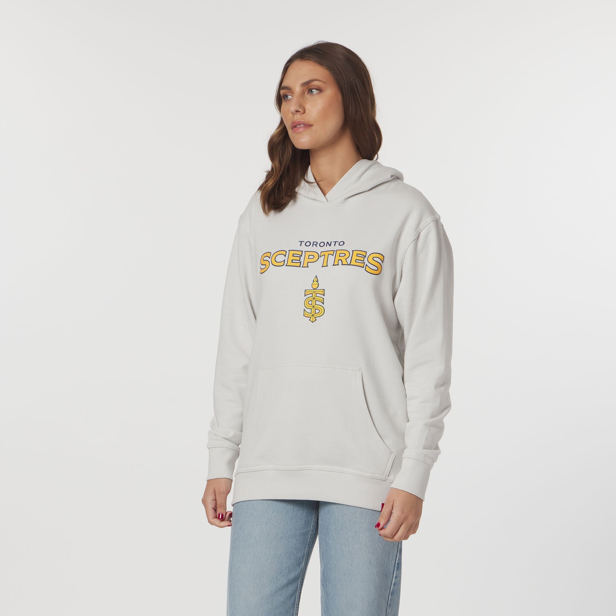 Adult Toronto Sceptres Sportiqe Velvet Logo Drake Hoodie - Hoodie in Stone