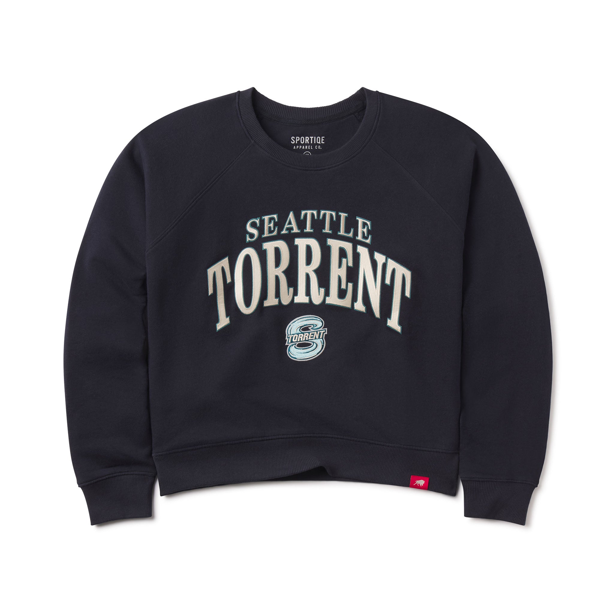 Women's Seattle Torrent Sportiqe Suede Logo Ashlyn Crew - Crewneck in Navy