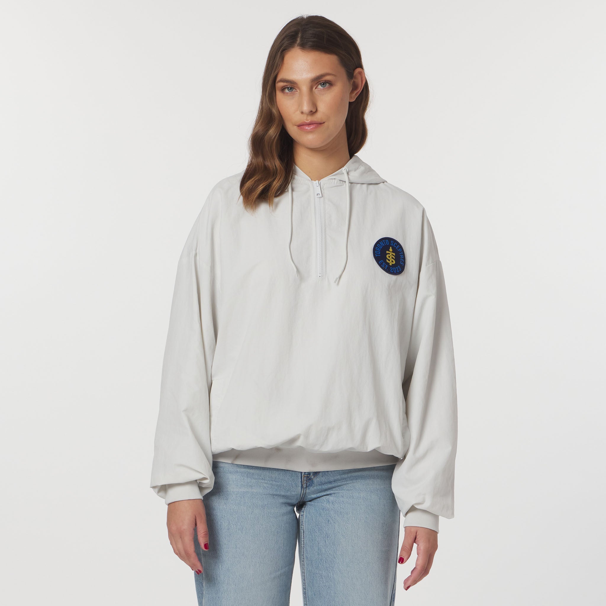 Adult Toronto Sceptres Sportiqe Circle Patch Winfield 1/4 Zip Jacket - Jacket in Stone