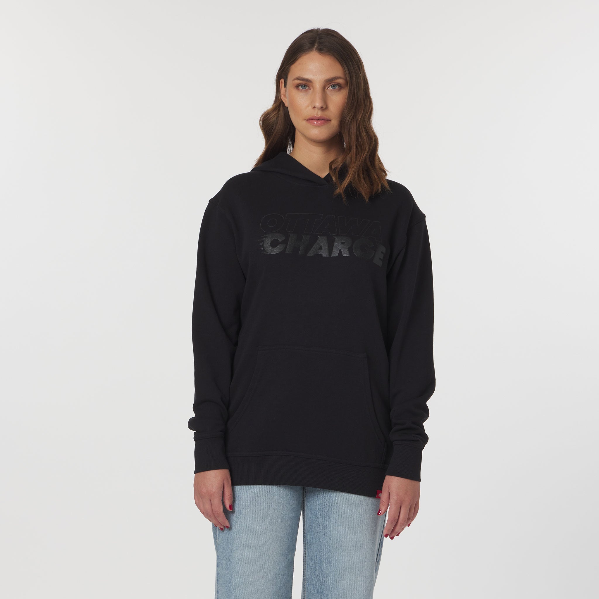 Adult Ottawa Charge Sportiqe Puff Ink Logo Drake Hoodie - Hoodie in Black