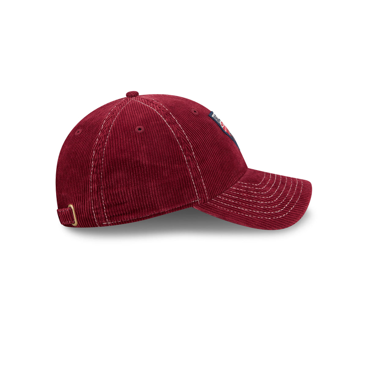 Maroon Corduroy Embroidered Montreal Victoire Logo Hat Right Side