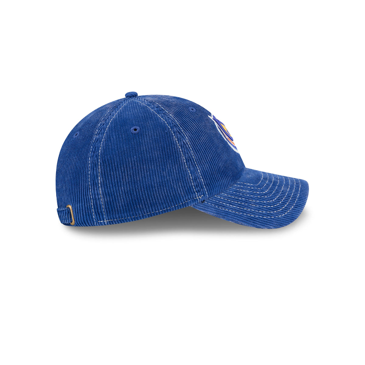 Blue Corduroy Embroidered Vancouver Goldeneyes Logo Hat Right Side