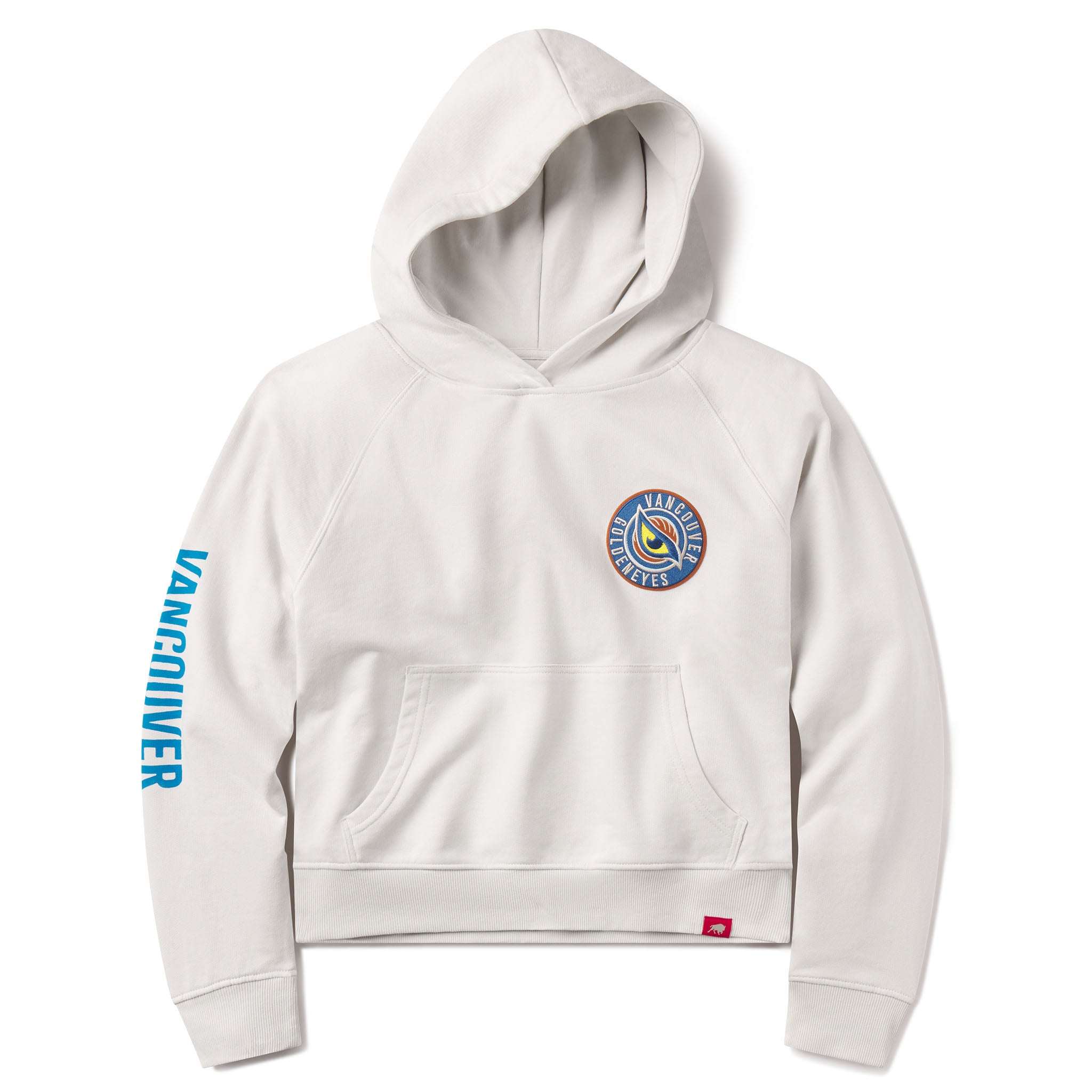 Women's Vancouver Goldeneyes Sportiqe Suede Logo Ella Hoodie - Hoodie in Navy