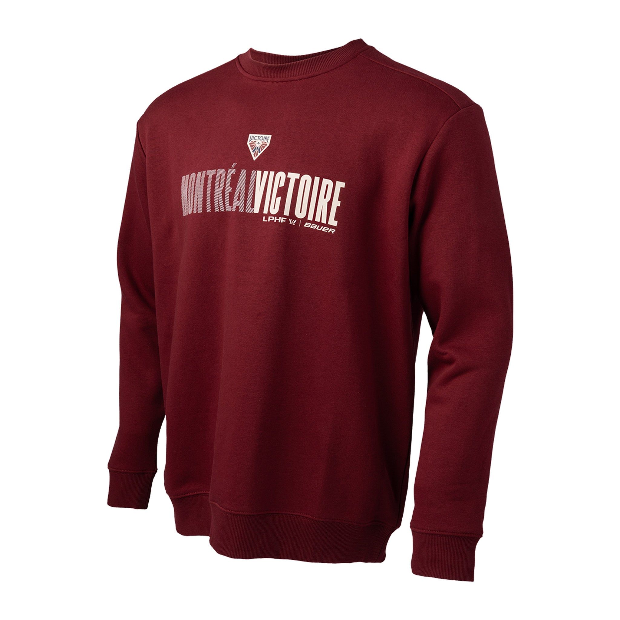 Adult Montreal Victoire Bauer Fleece Crew - Crewneck in Maroon
