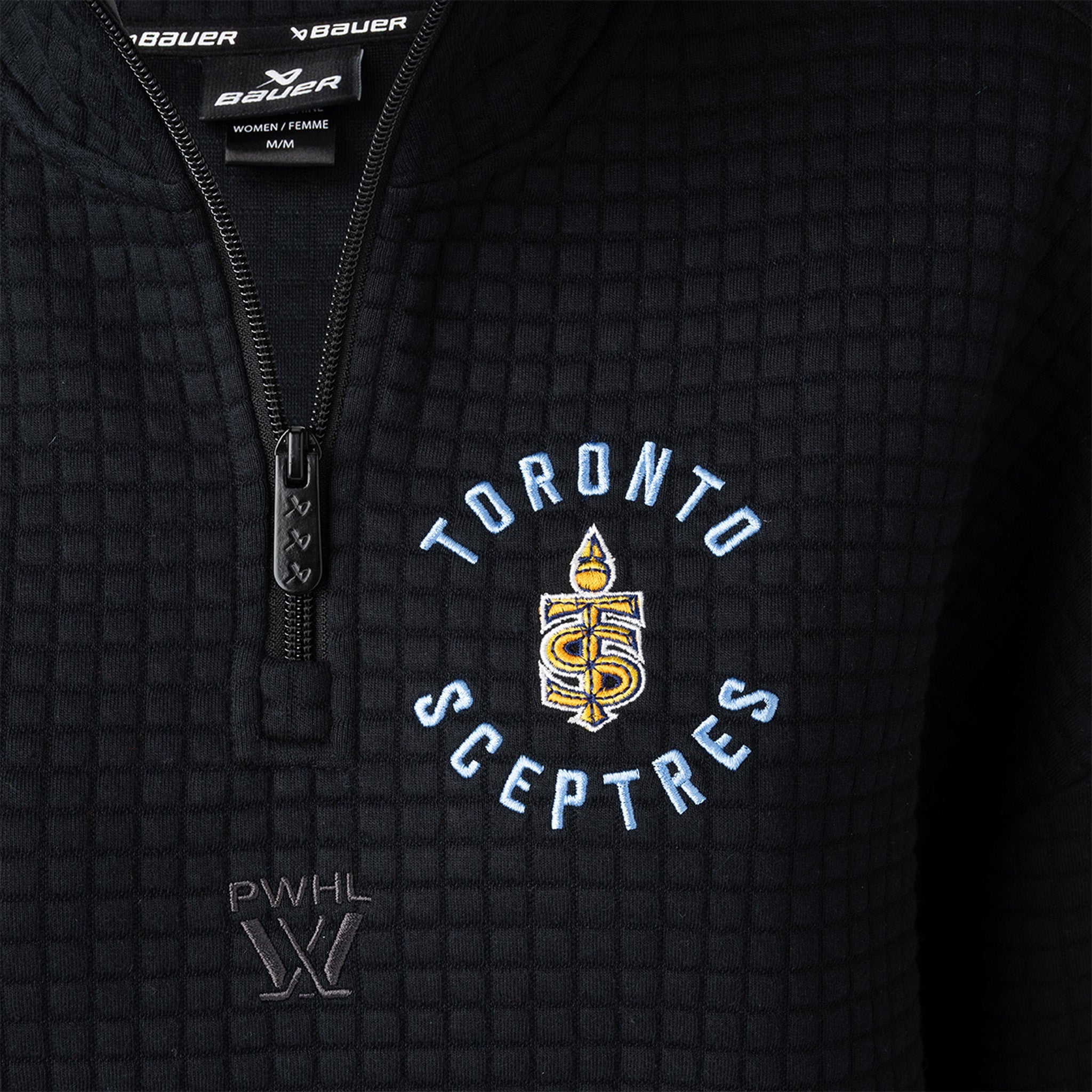 Women's Toronto Sceptres Bauer Quilted Half Zip Sweater - Sweater in Black