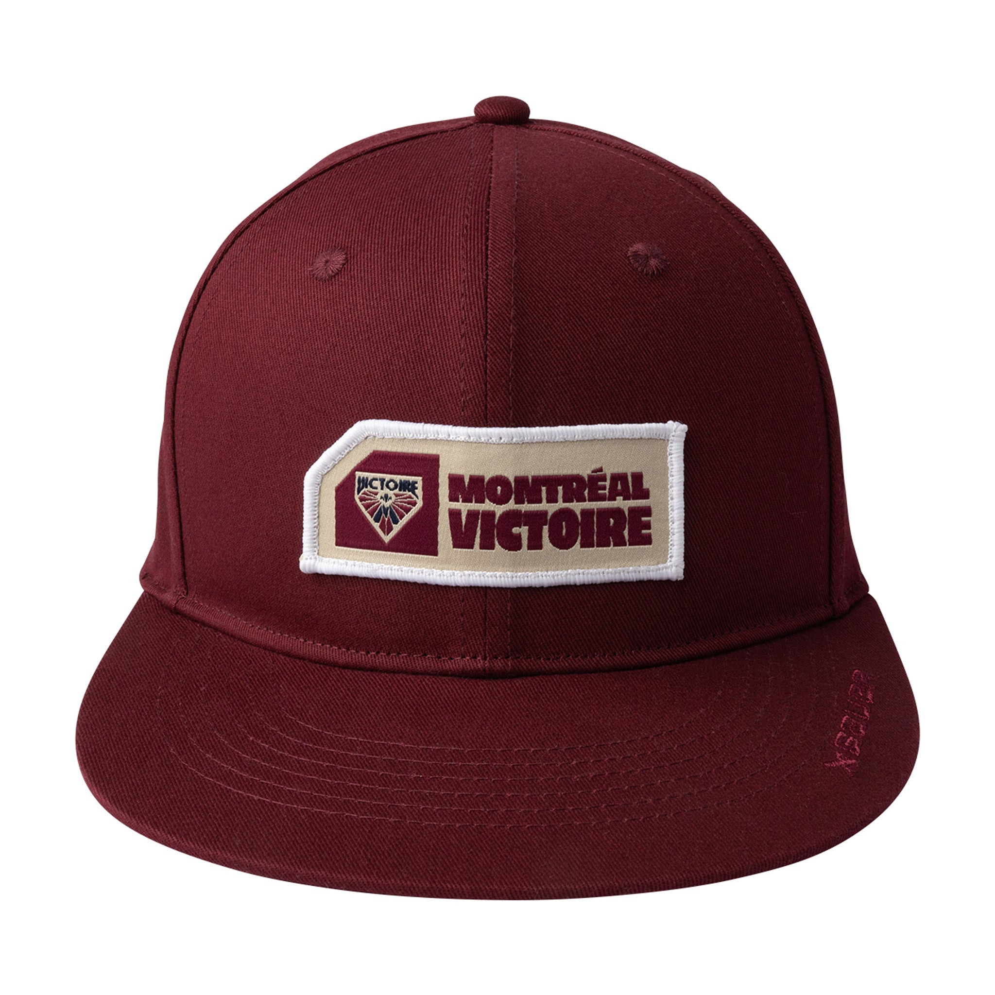 Adult Montreal Victoire Bauer Flat Brim Snapback Hat - Hat in Maroon