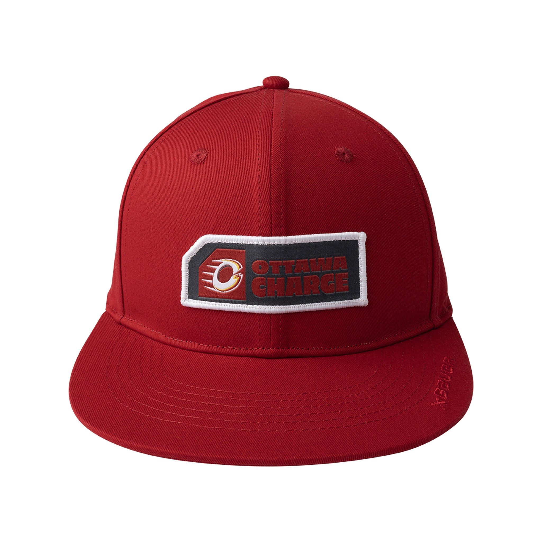 Adult Ottawa Charge Bauer Flat Brim Snapback Hat - Hat in Red