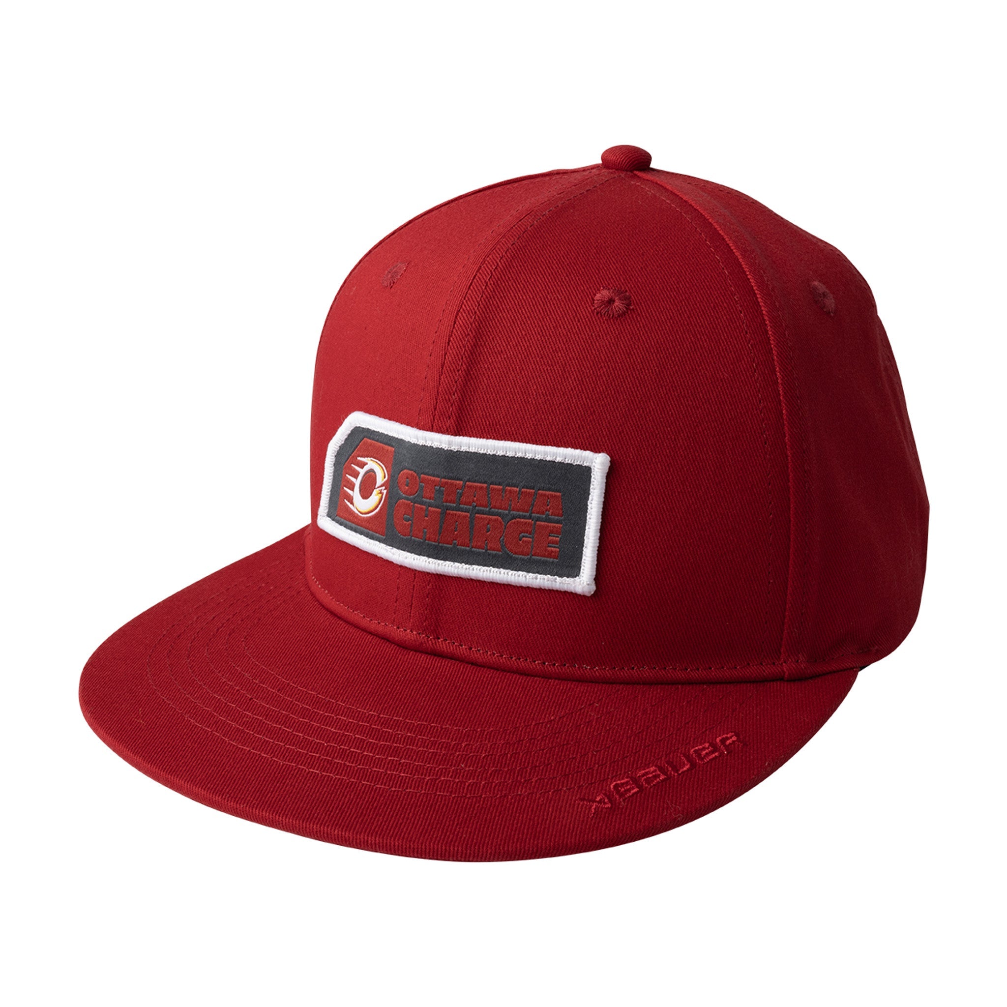 Adult Ottawa Charge Bauer Flat Brim Snapback Hat - Hat in Red