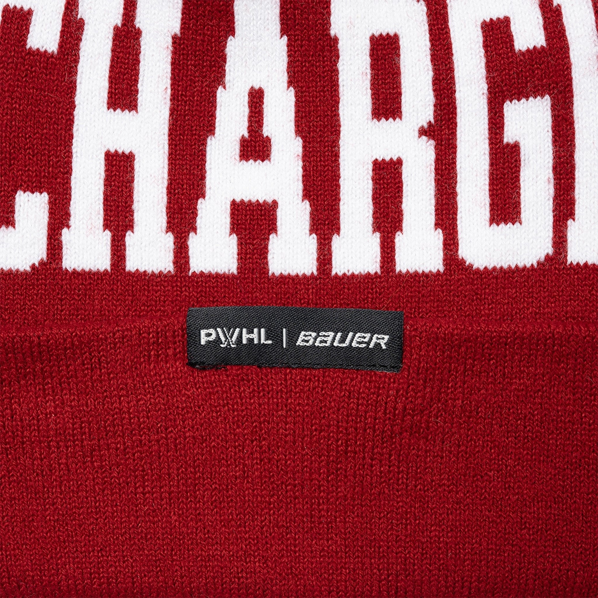 Adult Ottawa Charge Bauer Knit Pom II - Hat in Red