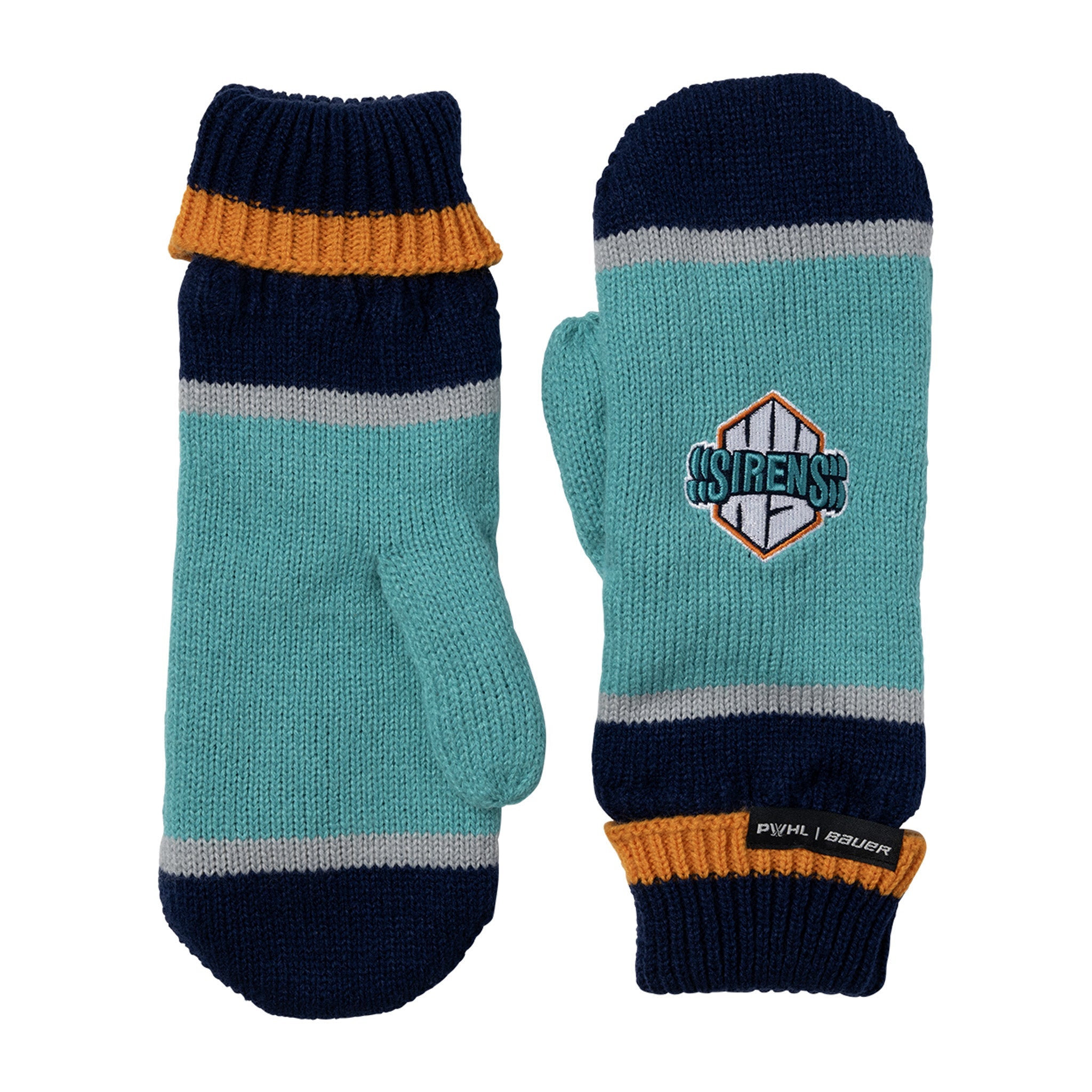 Adult New York Sirens Bauer Mittens - Mittens in Teal
