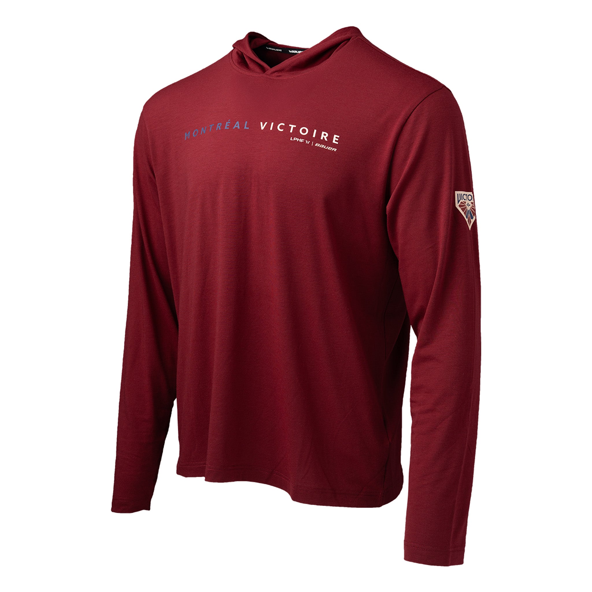 Adult Montreal Victoire Bauer Lightweight Hoodie - Hoodie in Maroon