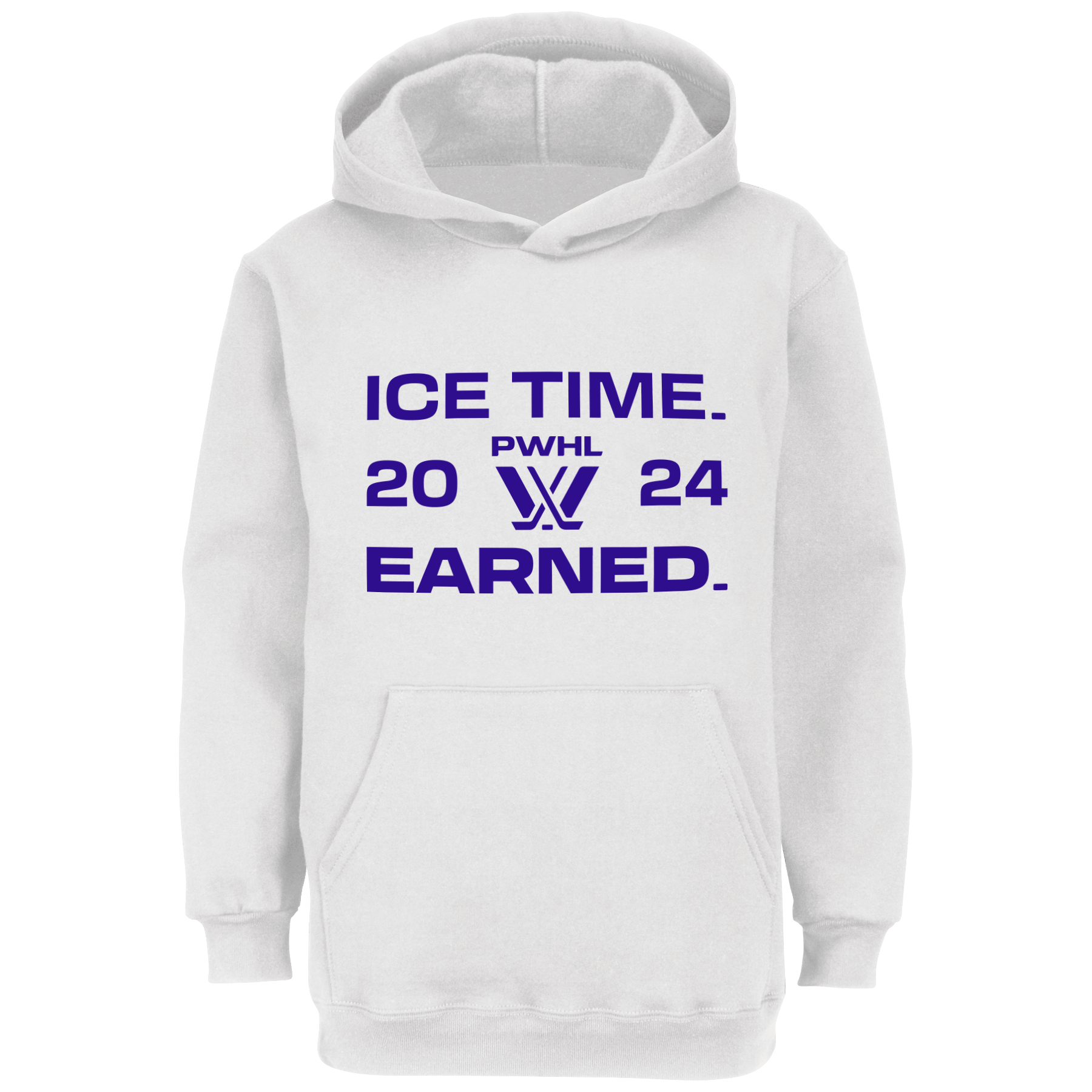PWHL Ice Time Earned Youth Hoodie - Hoodie in White