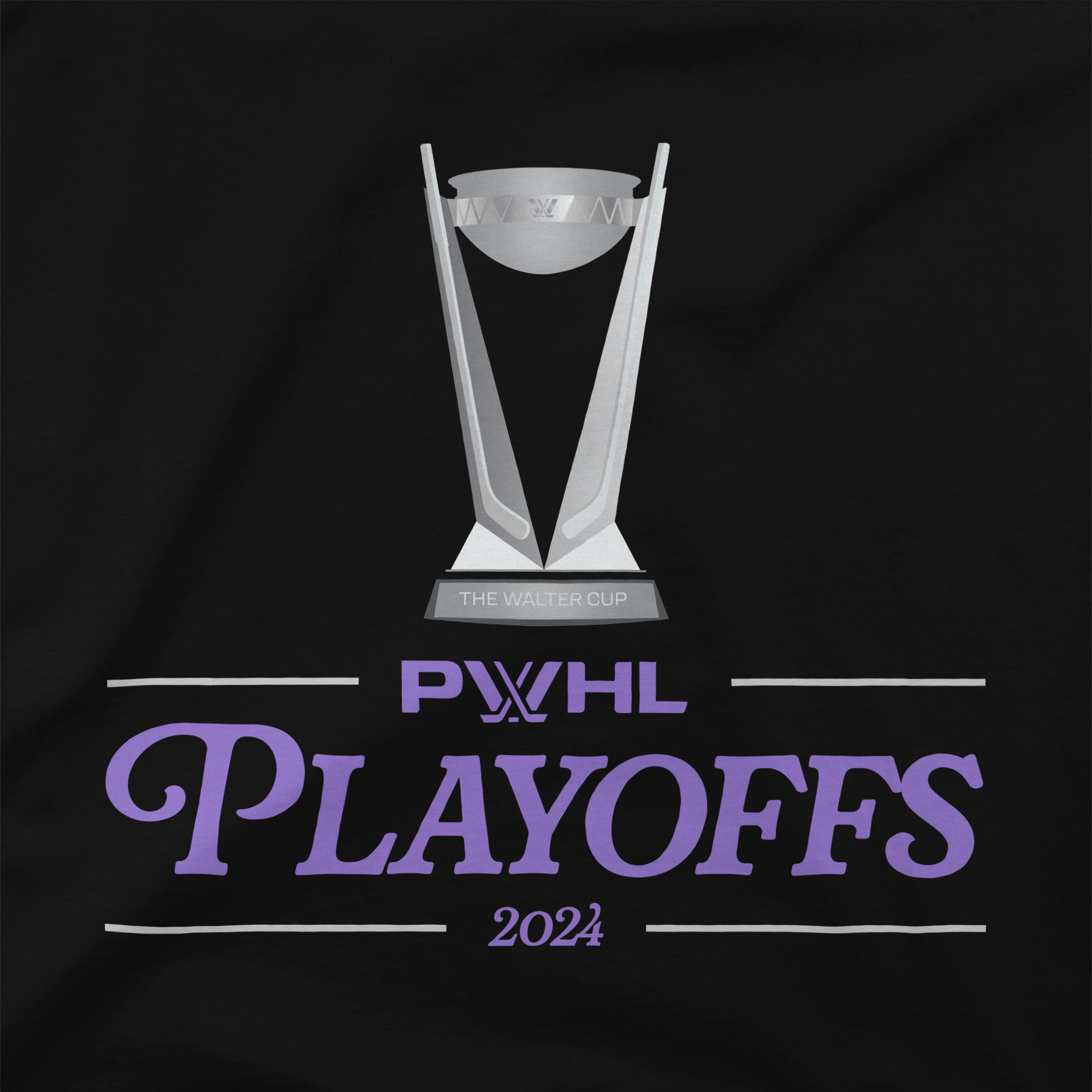 PWHL Playoffs Trophy T-Shirt - T-Shirt in Black