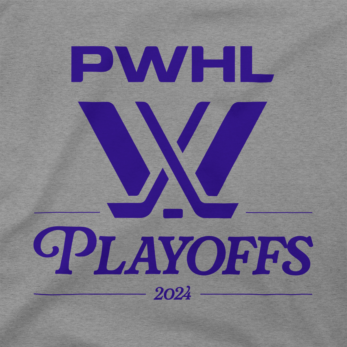 PWHL Playoffs Sticks Logo Hoodie - Hoodie in Grey