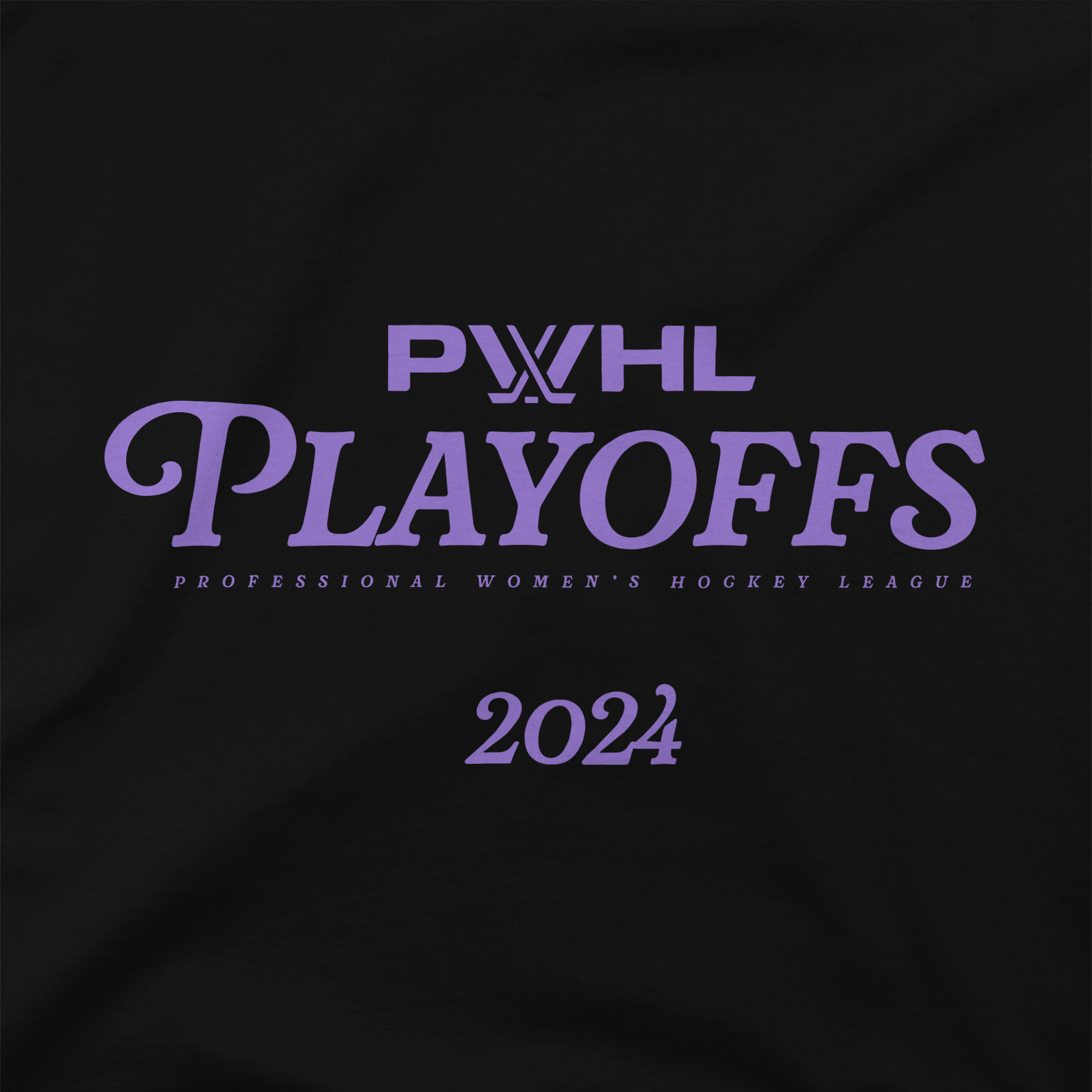 PWHL Playoffs 2024 Script T-Shirt - T-Shirt in Black