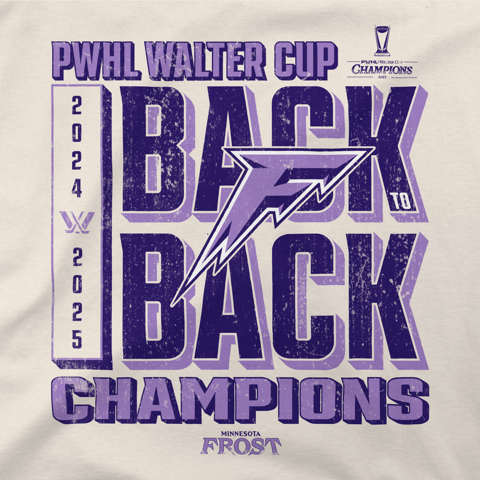 Minnesota Frost Adult Stadium Essentials Championship Shake It 25 Urban T-Shirt - T-shirt in Cream