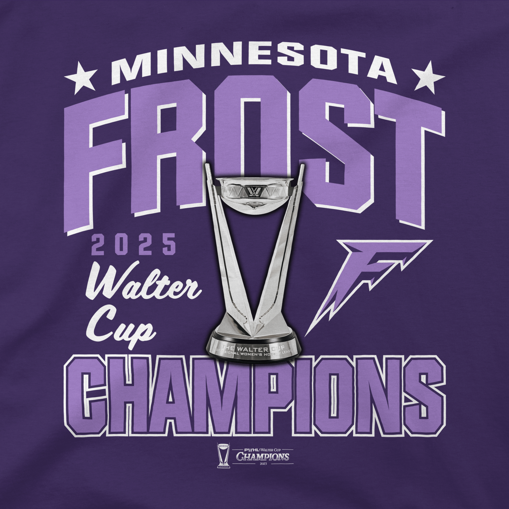 Minnesota Frost Adult Stadium Essentials Championship After Hours 25 T-Shirt - T-shirt in Purple