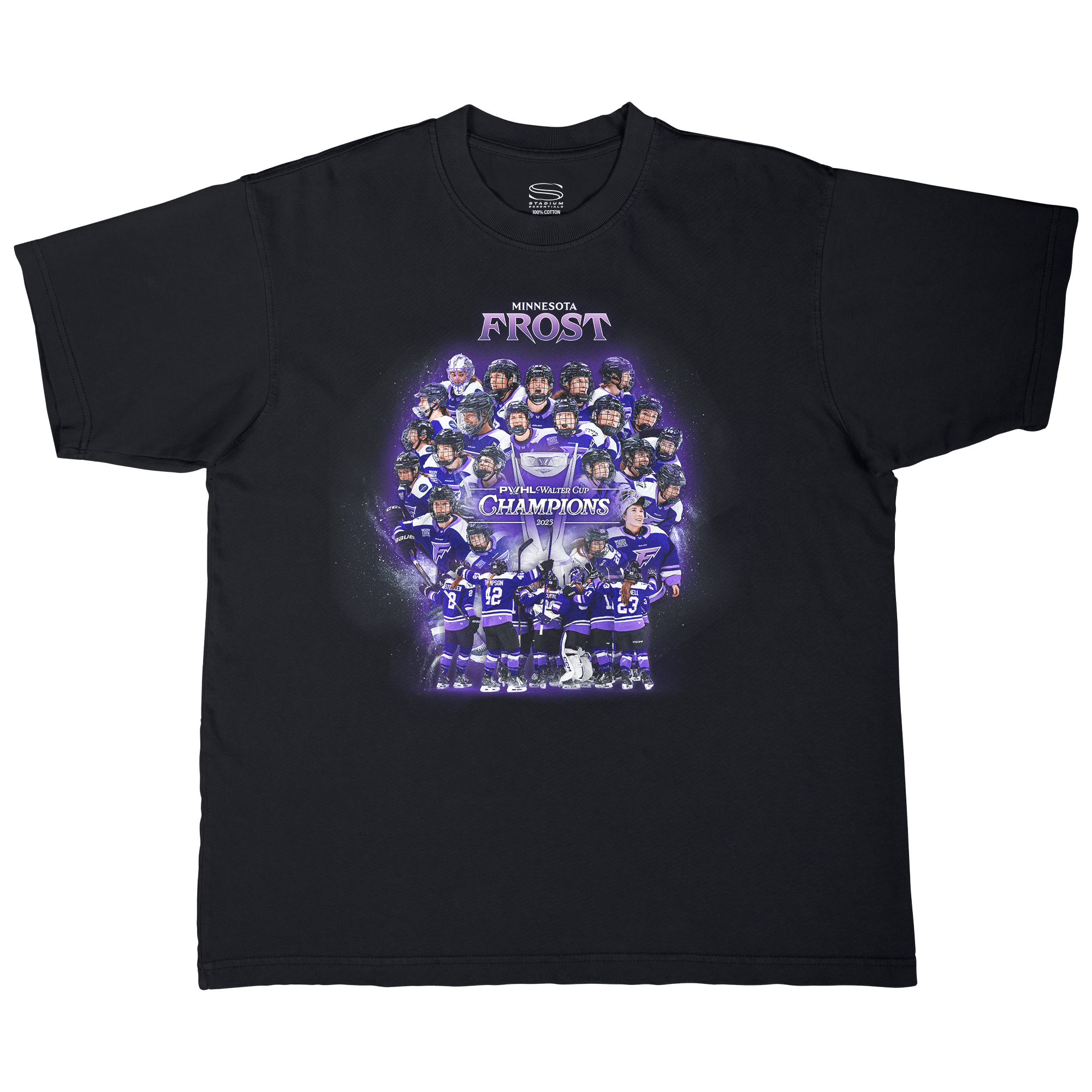 Minnesota Frost Adult Stadium Essentials Championship Burst Player Urban T-Shirt - T-shirt in Black