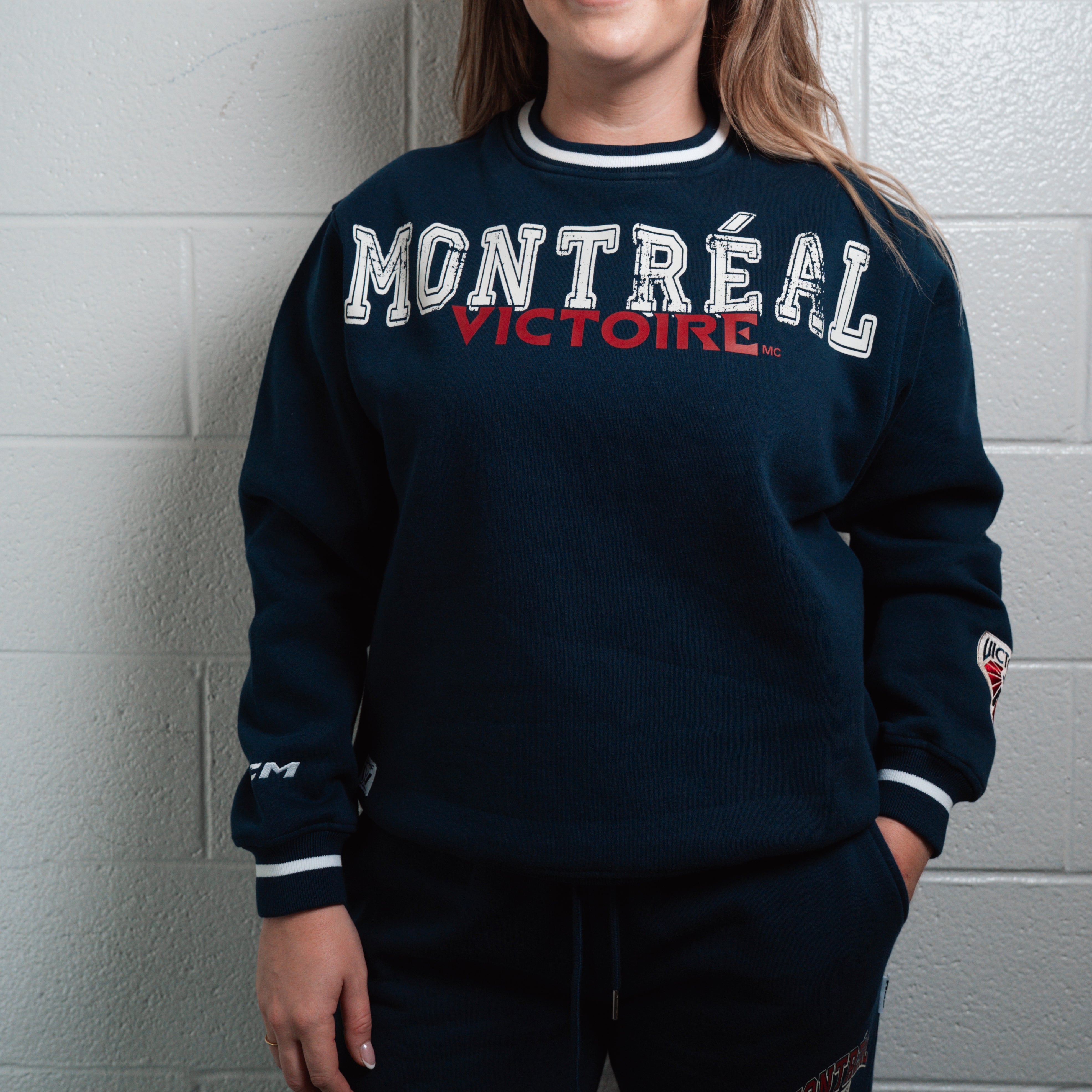 Women's Montreal Victoire CCM Wordmark Crew - Crewneck in S