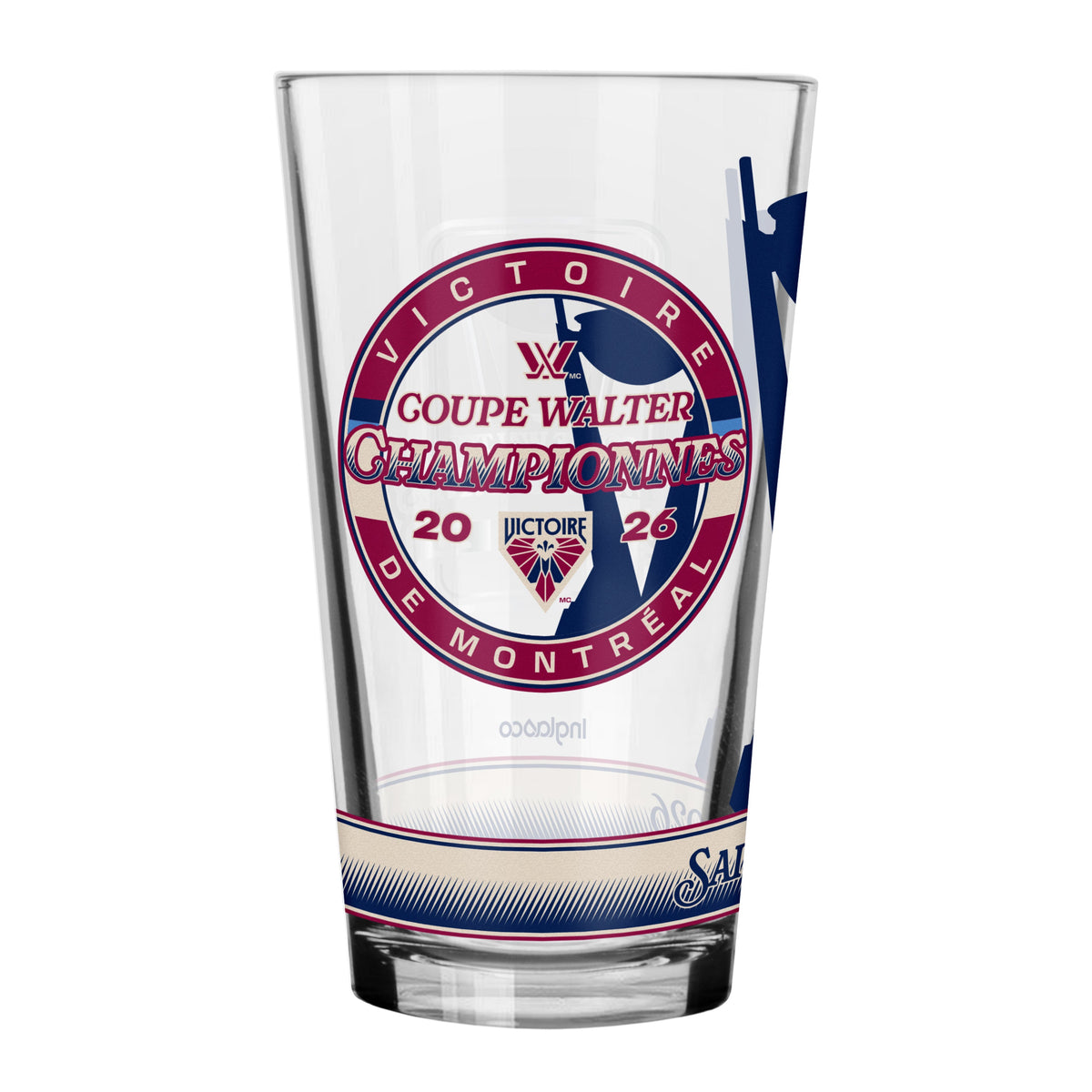 Montreal Victoire 2026 16 OZ Mixing Glass - Walter Cup Champs - Drinkware in