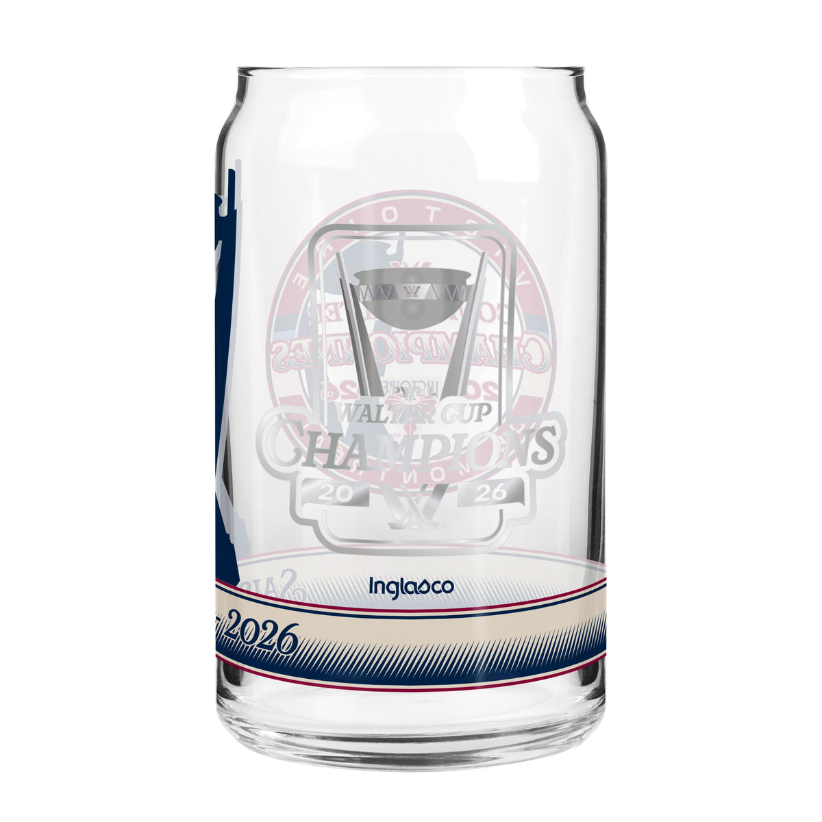 Montreal Victoire 2026 16 OZ Can Glass - Walter Cup Champs - Drinkware in