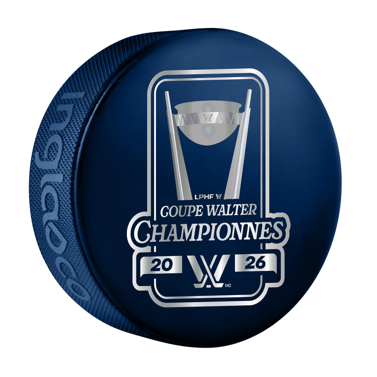 Montreal Victoire 2026 Dark Blue Souvenir Puck Bulk - Walter Cup Champs - Pucks in