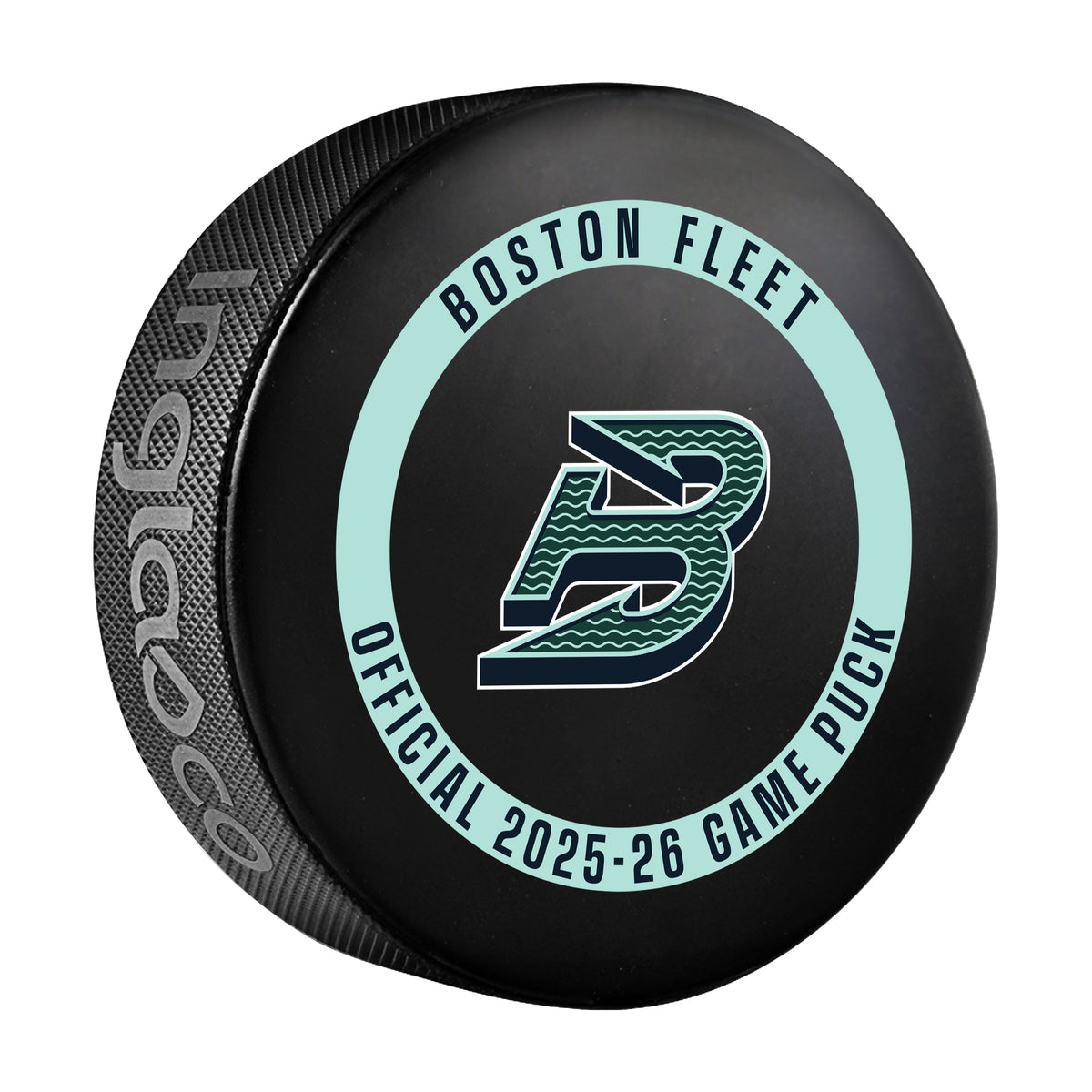 Boston Fleet Officially Licensed 2025-2026 Game Puck Design In Cube