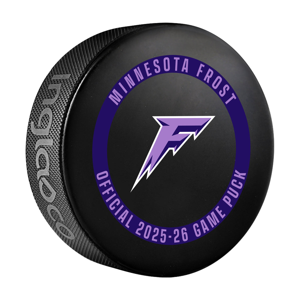 Minnesota Frost Officially Licensed 2025-2026 Game Puck Design In Cube - Pucks in
