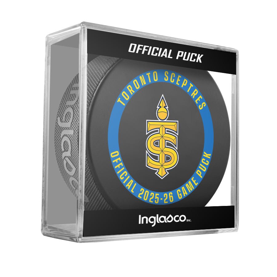Toronto Sceptres Officially Licensed 2025-2026 Game Puck Design In Cube - Pucks in