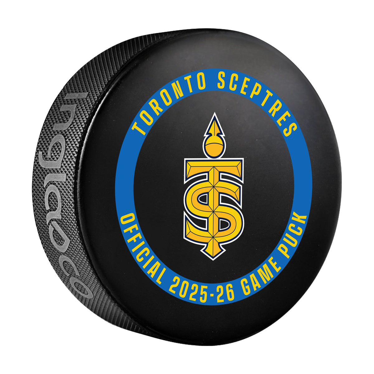 Toronto Sceptres Officially Licensed 2025-2026 Game Puck Design In Cube - Pucks in
