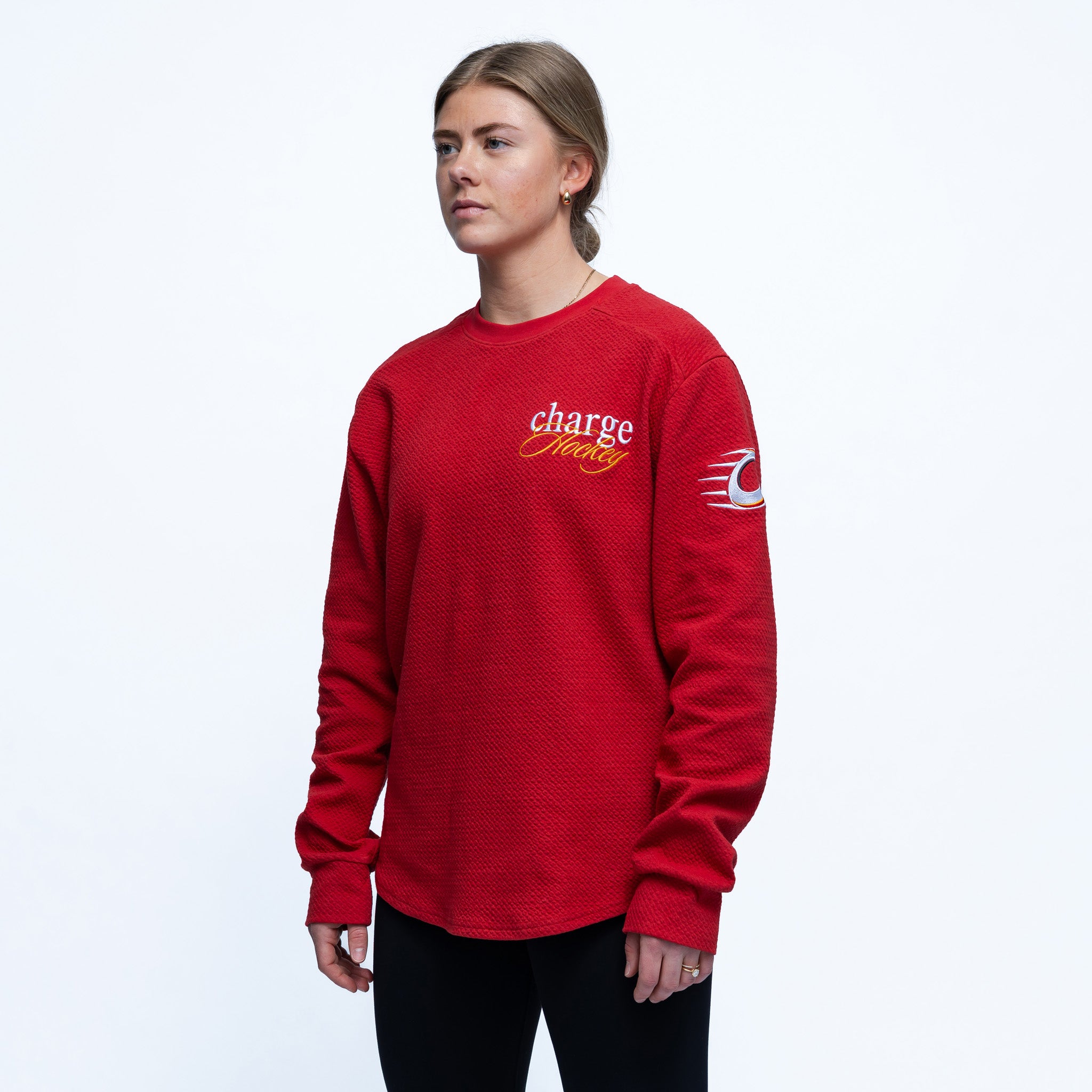 Adult Ottawa Charge Royalty Waffle Crew - Crewneck in XS