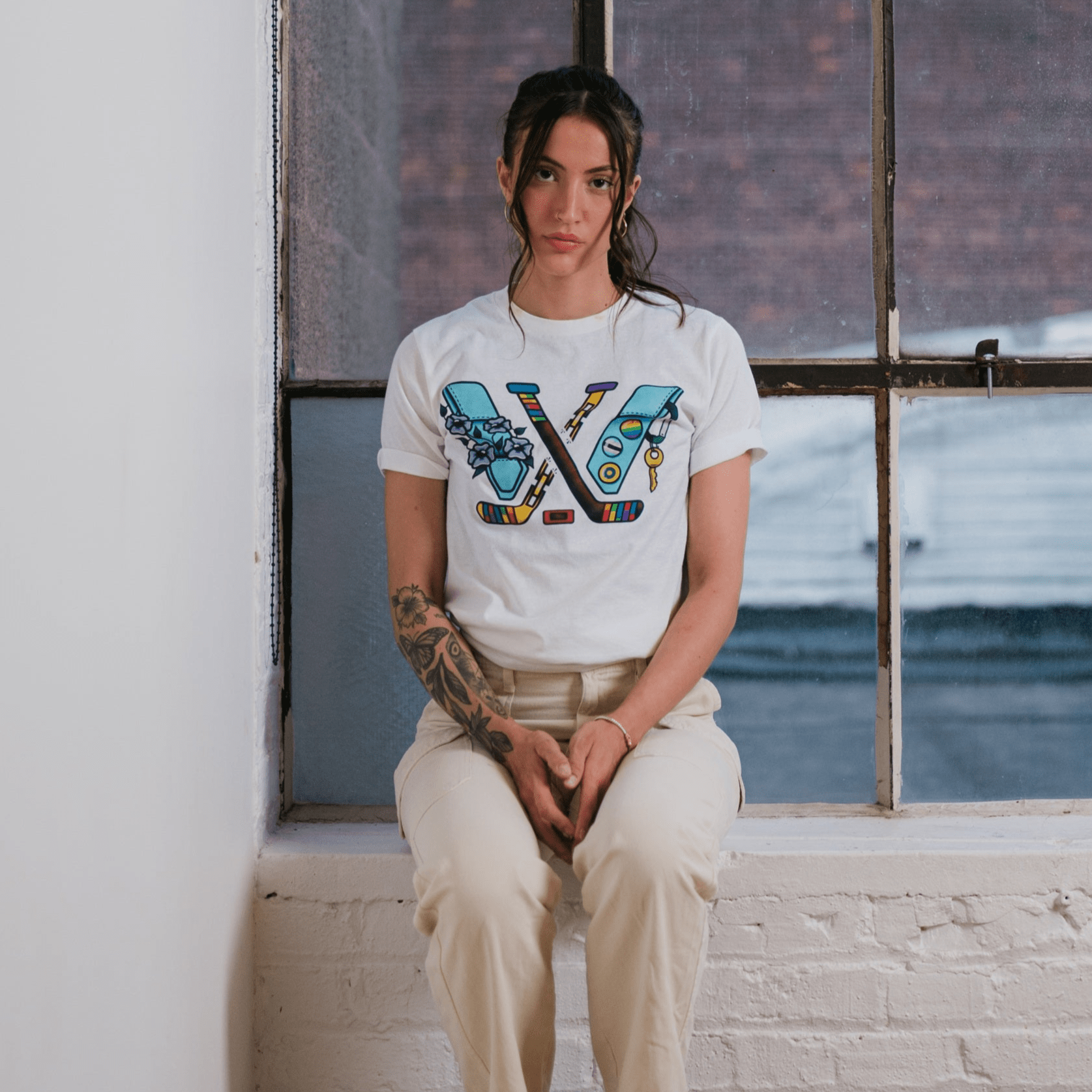 PWHL x ELI Adult Pride T-Shirt - T-Shirt in White