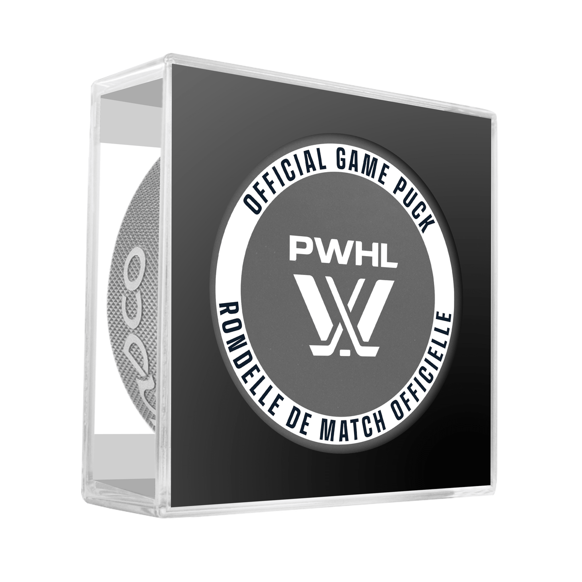 Vancouver Goldeneyes Officially Licensed 2025-2026 Game Puck Design In Cube - Pucks in
