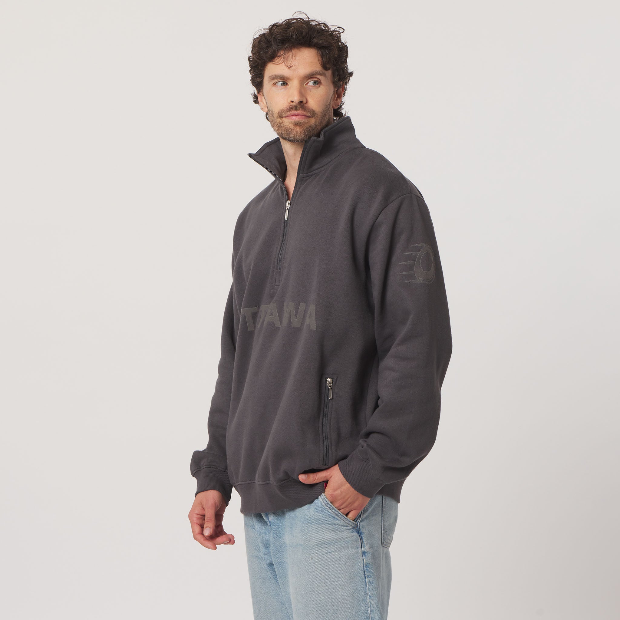 Adult Ottawa Charge Sportiqe Tonal Sainz Quarter Zip - Quarter Zip in S