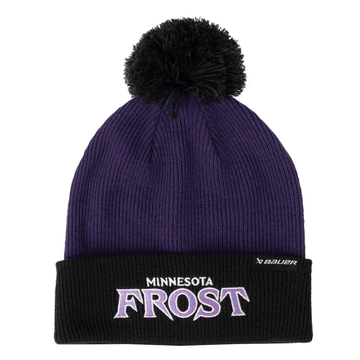Minnesota Frost Adult Bauer Knit Pom - Hat in Purple