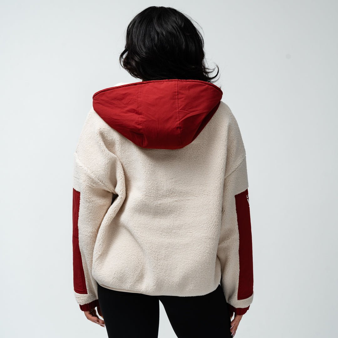 Montreal Victoire Adult Royalty Sherpa Half Zip Jacket - Jacket in Maroon