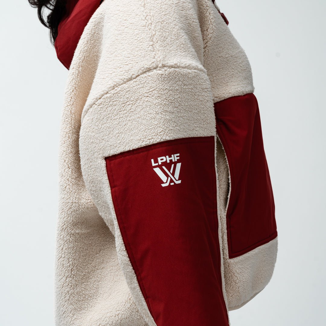 Montreal Victoire Adult Royalty Sherpa Half Zip Jacket - Jacket in Maroon