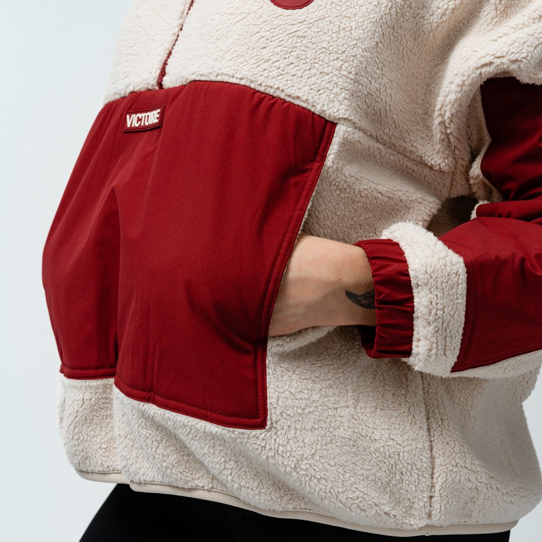 Montreal Victoire Adult Royalty Sherpa Half Zip Jacket - Jacket in Maroon