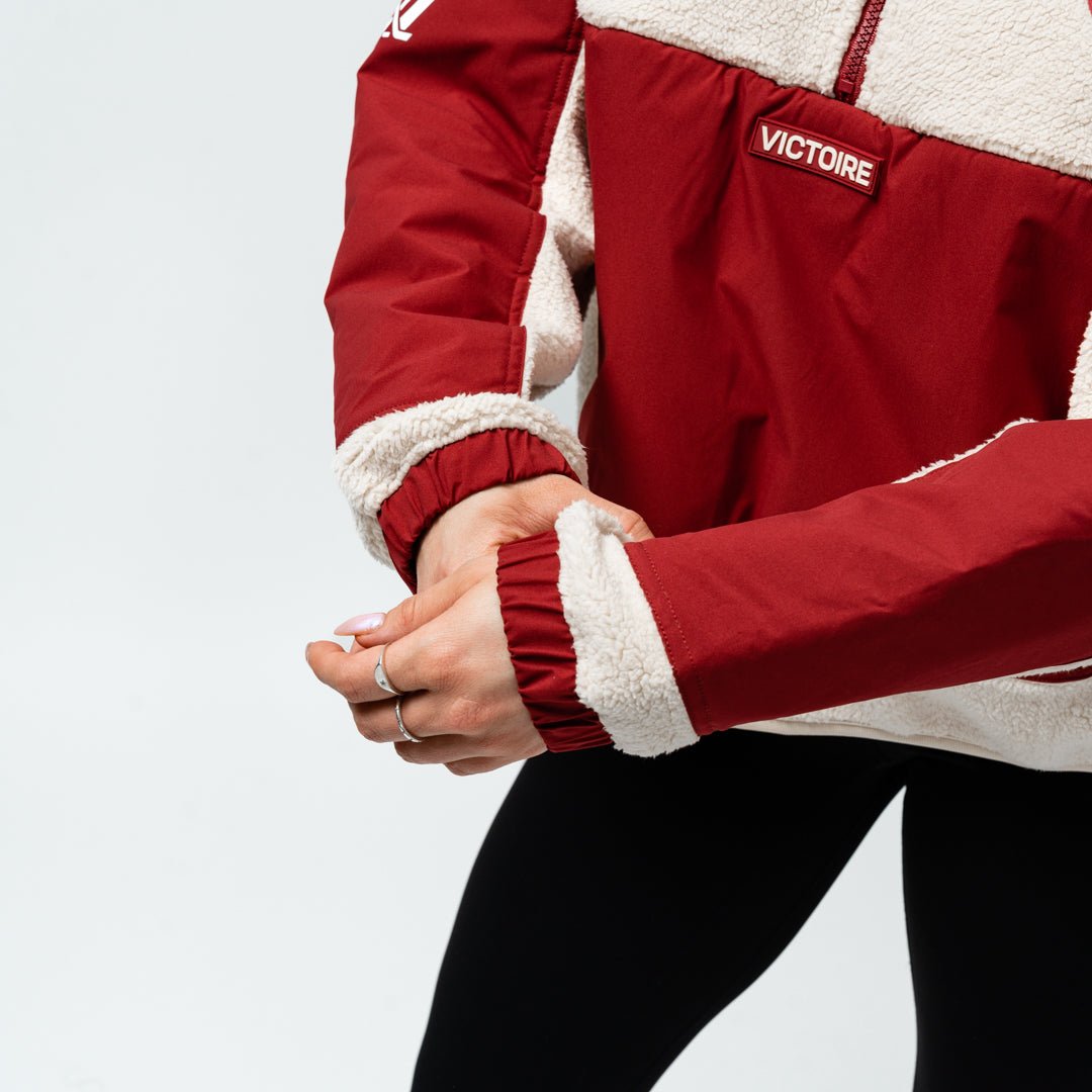 Montreal Victoire Adult Royalty Sherpa Half Zip Jacket - Jacket in Maroon