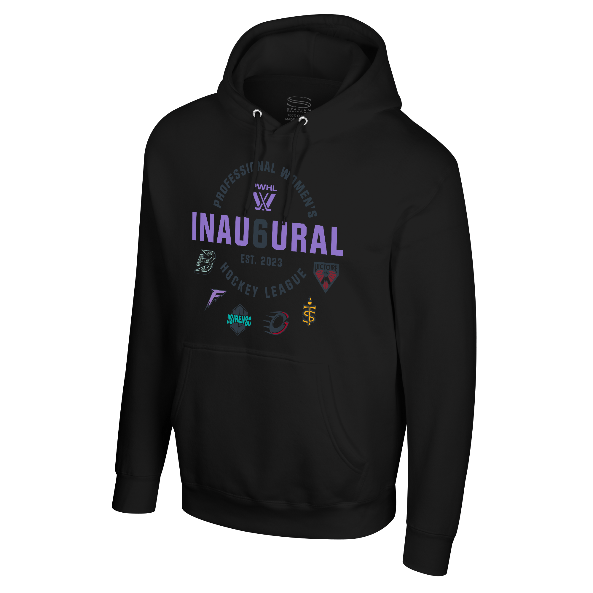 PWHL Adult Stadium Essentials Inau6ural Six Hoodie - Hoodie in Black