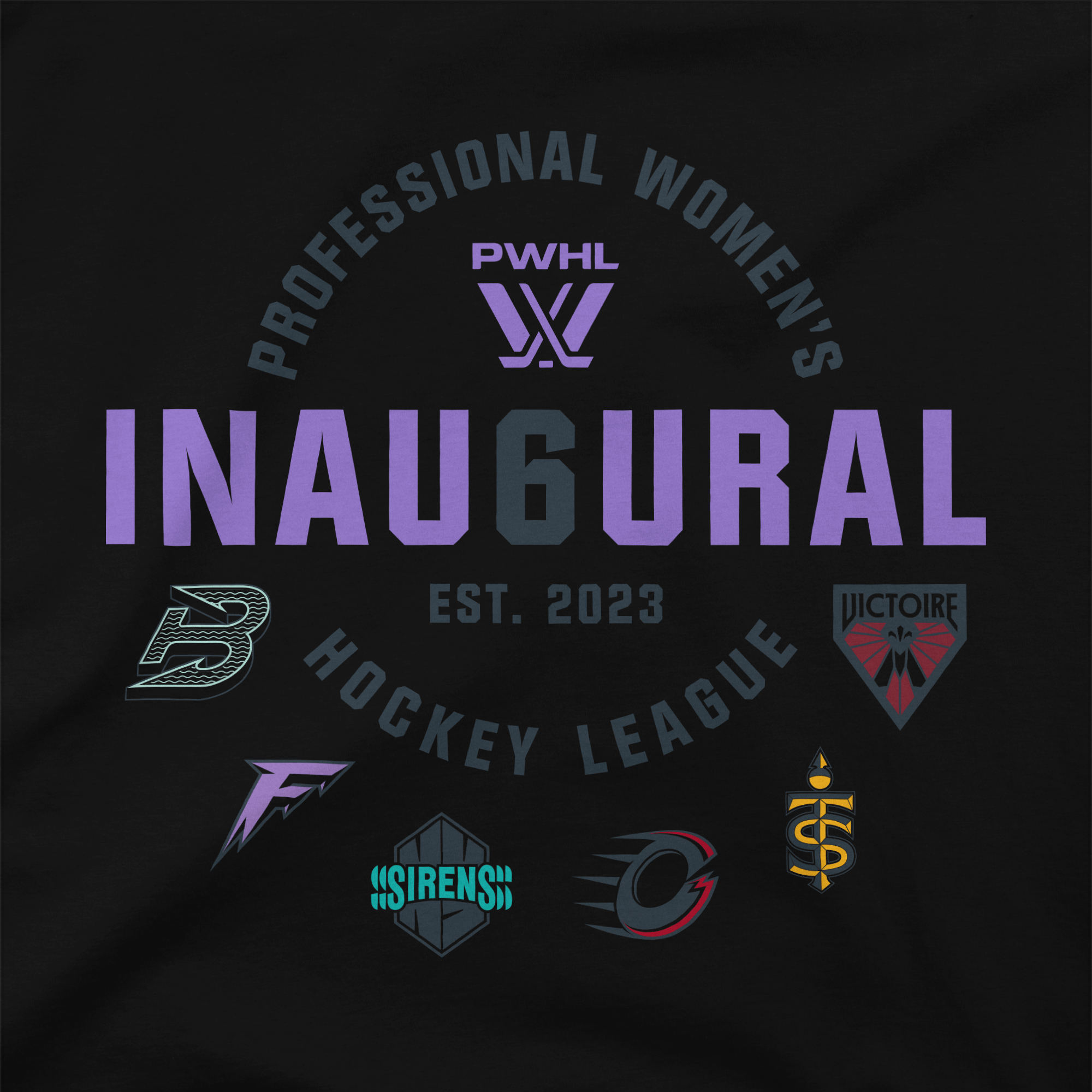 PWHL Adult Stadium Essentials Inau6ural Six Hoodie - Hoodie in Black