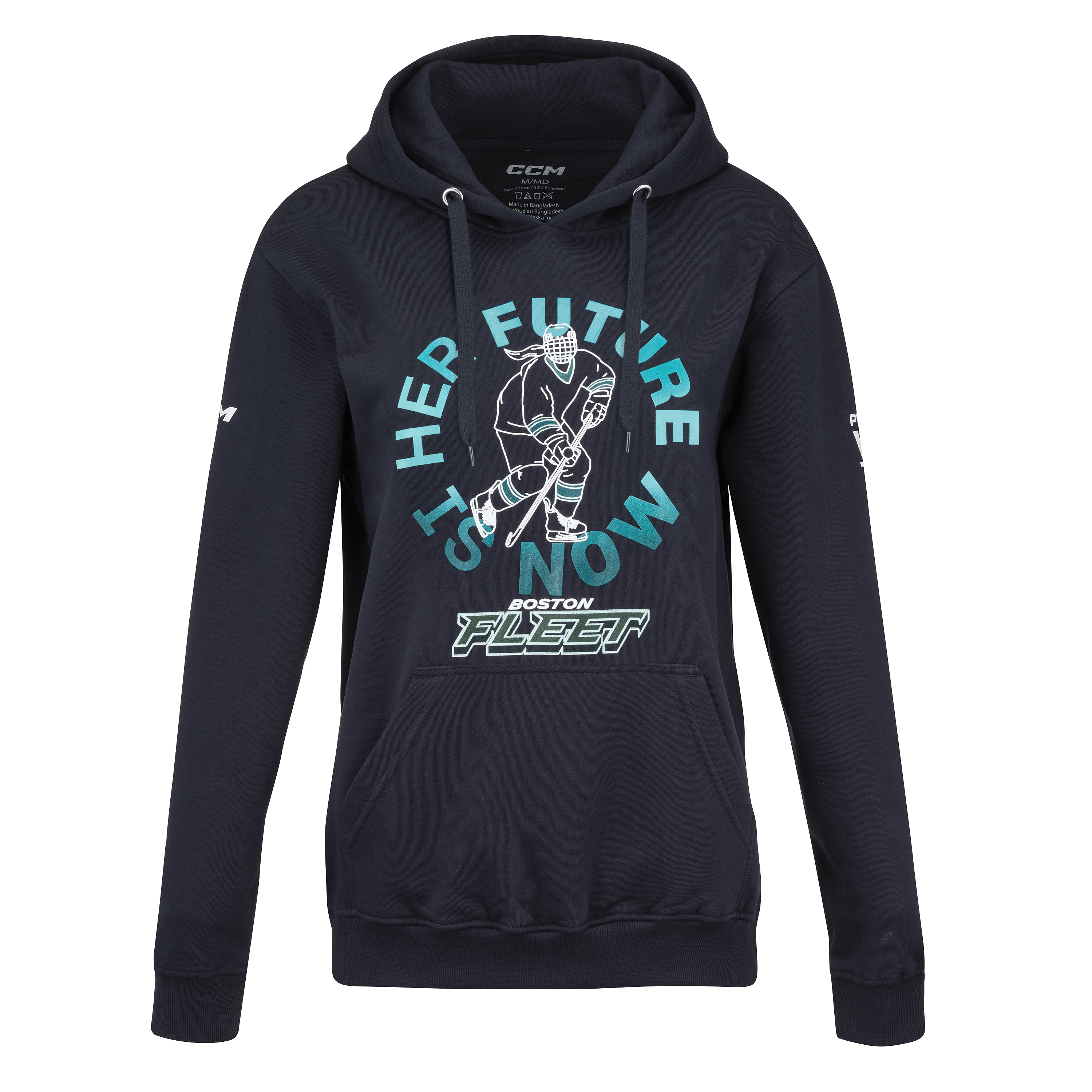 Boston Fleet Adult CCM Her Future is Now Player Graphic Hoodie - Hoodie in Navy