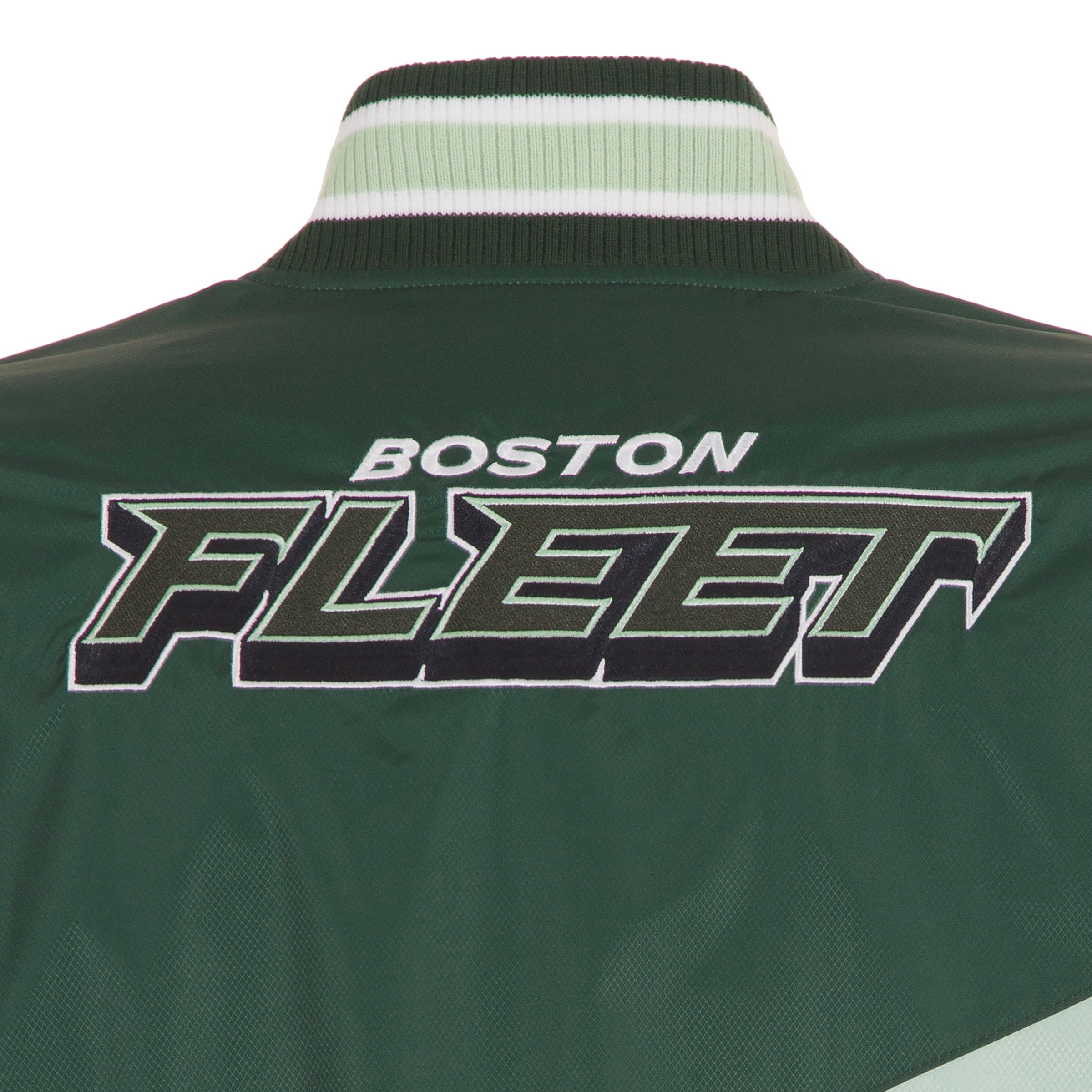 Boston Fleet Adult Ripstop Nylon Colorblocked Jacket - Jacket in Green